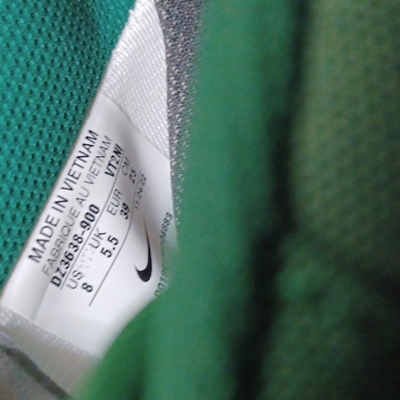 Nike Women's Air Force One Low Green & Yellow Custom Sneakers Size 8 - Picture 6 of 7